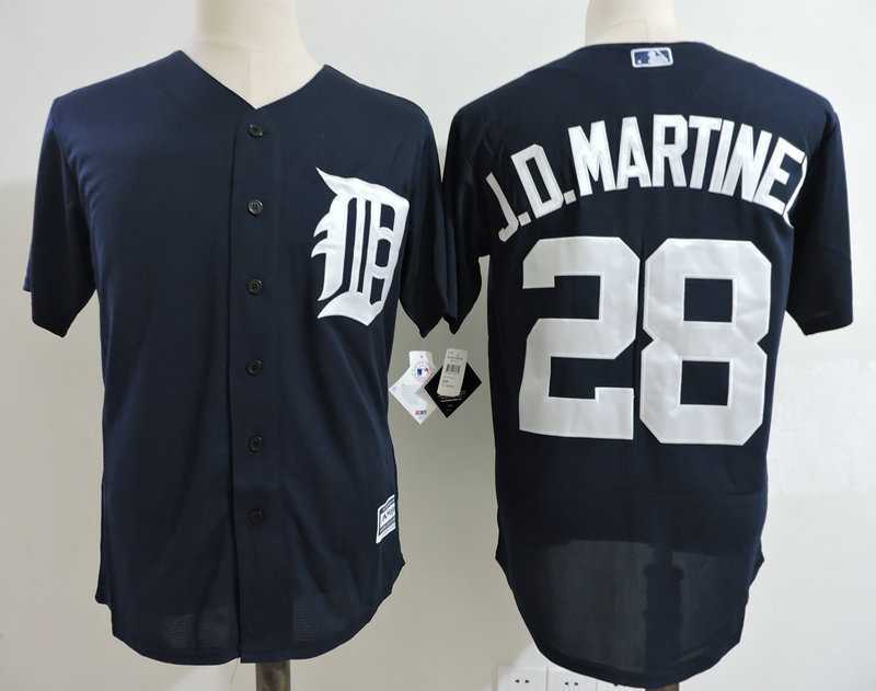 Detroit Tigers #28 J.D. Martinez Navy Blue New Cool Base Stitched Jersey Dzhi